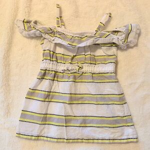 2017 Janie and Jack White Dress with  Stripes - Size 18/24 Months